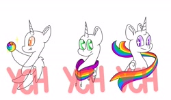 Size: 2324x1371 | Tagged: safe, artist:goldlines005, derpibooru import, oc, oc only, alicorn, pony, alicorn oc, bust, commission, gay pride, heart eyes, hoof hold, horn, multicolored hair, pride, rainbow hair, simple background, smiling, starry eyes, white background, wingding eyes, wings, your character here