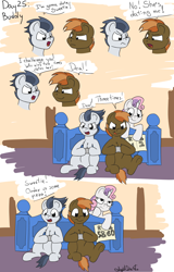 Size: 1992x3117 | Tagged: safe, artist:agent-diego, derpibooru import, button mash, rumble, sweetie belle, bed, colt, controller, female, filly, male, polyamory, rumbellemash, shipping, straight