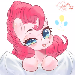 Size: 2700x2700 | Tagged: safe, artist:velcius, derpibooru import, pinkie pie, earth pony, pony, open mouth