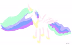 Size: 2314x1444 | Tagged: safe, artist:dark shadow, derpibooru import, princess celestia, alicorn, pony, minimalist, solo, spread wings, wings