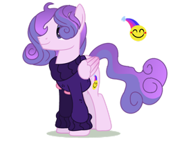 Size: 1280x1049 | Tagged: safe, artist:venomous-cookietwt, derpibooru import, oc, pegasus, pony, magical lesbian spawn, male, offspring, parent:princess flurry heart, parent:screwball, simple background, solo, stallion, transparent background