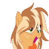 Size: 100x100 | Tagged: safe, artist:pumpkinpieforlife, derpibooru import, oc, oc:goldi, pegasus, alternate design, animated, coat markings, female, flying, gif, gif for breezies, head shake, mare, movie accurate, pegasus oc, picture for breezies, simple background, smiling, socks (coat marking), tongue, tongue out, transparent background, two toned mane, two toned tail, two toned wings, wings