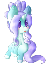 Size: 900x1225 | Tagged: safe, artist:pasteldraws, derpibooru import, oc, pony, unicorn, :p, blushing, commission, simple background, sitting, solo, tongue, tongue out, transparent background, ych result