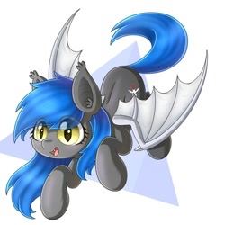 Size: 1080x1080 | Tagged: artist needed, safe, derpibooru import, oc, oc only, bat pony, bat pony oc, bat wings, cute, open mouth, simple background, wings