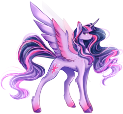 Size: 2203x2048 | Tagged: safe, artist:damayantiarts, derpibooru import, princess twilight 2.0, twilight sparkle, twilight sparkle (alicorn), alicorn, pony, the last problem, female, freckles, looking at you, looking sideways, mare, older, older twilight, shoulder freckles, simple background, smiling, smiling at you, solo, white background