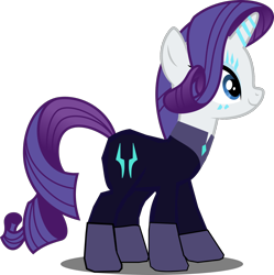 Size: 1280x1285 | Tagged: safe, artist:benpictures1, rarity, comic:the storm kingdom, my little pony: the movie, bad end, bodysuit, clothes, command 6, commander rarity, crystal of light, female, inkscape, mare, simple background, solo, solo female, transparent background, vector