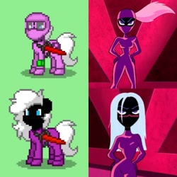 Size: 1564x1564 | Tagged: safe, artist:darklady94two, derpibooru import, pony, ashes town, duck dodgers, pony town, queen tyr'ahnee