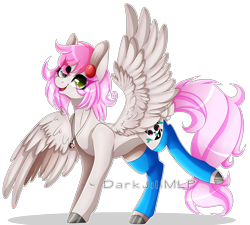 Size: 6424x5779 | Tagged: safe, artist:darkjillmlp123, derpibooru import, oc, oc:pandita, pegasus, pony, absurd resolution, clothes, female, mare, simple background, socks, solo, transparent background