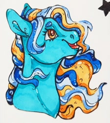 Size: 970x1080 | Tagged: safe, artist:skior, derpibooru import, oc, pony, bust, female, mare, portrait, solo, traditional art