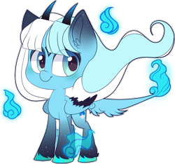 Size: 2093x1961 | Tagged: safe, artist:jetjetj, derpibooru import, oc, oc:willow wisp, pegasus, pony, female, horns, mare, simple background, solo, transparent background, two toned wings, wings
