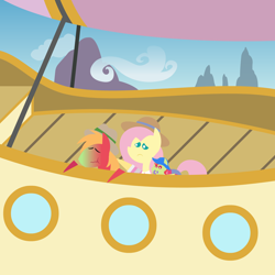 Size: 2160x2160 | Tagged: safe, anonymous artist, derpibooru import, big macintosh, fluttershy, oc, oc:late riser, earth pony, pegasus, pony, series:fm family vacation, series:fm holidays, airship, airsick, baby, baby pony, chewing, clothes, colt, eating, family, female, fluttermac, frown, green face, hat, holding a pony, jeans, male, mare, offspring, pants, parent:big macintosh, parent:fluttershy, parents:fluttermac, pointy ponies, shipping, shirt, stallion, straight, striped shirt, sun hat, teething, teething ring, wavy mouth