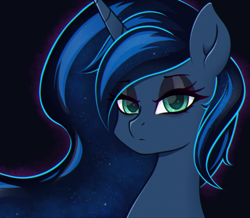 Size: 1692x1477 | Tagged: safe, artist:nathayro37, derpibooru import, princess luna, alicorn, pony, g4, female, looking at you, mare, solo, tired