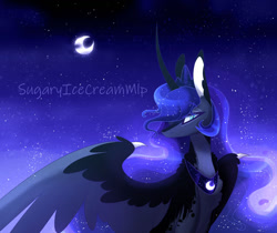 Size: 1024x862 | Tagged: safe, artist:sugaryicecreammlp, derpibooru import, princess luna, pony, moon, solo