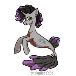 Size: 1100x1100 | Tagged: safe, artist:bigmoon206, derpibooru import, oc, oc only, pony, seapony (g4), unicorn, digital art, dorsal fin, fish tail, flowing tail, green eyes, horn, looking at you, male, seaponified, simple background, smiling, solo, species swap, stallion, tail, transparent background