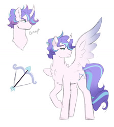 Size: 1280x1426 | Tagged: safe, artist:void-sommar, derpibooru import, oc, oc only, oc:prince eros, alicorn, pony, alicorn oc, cutie mark, horn, male, next generation, offspring, parent:princess cadance, parent:shining armor, parents:shiningcadance, wings