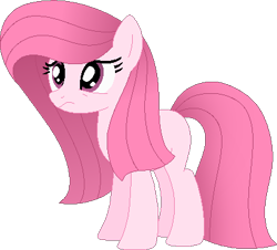 Size: 409x370 | Tagged: safe, artist:guruyunus17, artist:selenaede, derpibooru import, oc, oc only, oc:annisa trihapsari, earth pony, pony, series:the return of annisa, alternate hairstyle, female, frown, mare, missing cutie mark, sadness, simple background, solo, transparent background