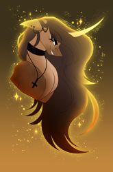 Size: 1123x1700 | Tagged: safe, artist:inspiredpixels, derpibooru import, oc, oc:golden glow, pony, unicorn, bust, female, mare, portrait, solo