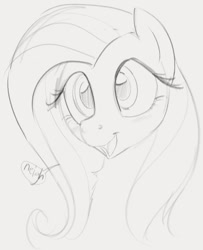 Size: 748x920 | Tagged: safe, artist:dotkwa, derpibooru import, fluttershy, pegasus, pony, blushing, bust, cute, daaaaaaaaaaaw, female, gray background, grayscale, mare, monochrome, neigh, open mouth, open smile, shyabetes, simple background, sketch, smiling, solo