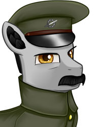 Size: 397x520 | Tagged: safe, artist:truffle shine, derpibooru import, pony, boris savinkov, cap, clothes, facial hair, hat, kaiserreich, moustache, ponified, simple background, solo, transparent background