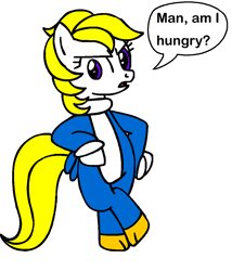 Size: 954x1117 | Tagged: safe, artist:superman64, derpibooru import, surprise, bird, pegasus, pony, g1, g4, billy west, black text, clothes, costume, crossover, difficult delivery, g1 to g4, generation leap, gloves, narrowed eyes, simple background, speech bubble, text, the new woody woodpecker show, voice actor joke, white background, woodpecker, woody woodpecker