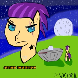 Size: 1000x1000 | Tagged: safe, artist:thedickgolf, derpibooru import, oc, oc:star warrior, pegasus, 1000 hours in ms paint