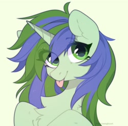 Size: 1376x1358 | Tagged: safe, artist:whiteliar, derpibooru import, oc, oc only, pony, unicorn, chest fluff, solo, tongue, tongue out