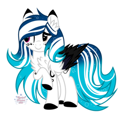 Size: 1024x1024 | Tagged: safe, artist:ziggyrocks6600, derpibooru import, oc, oc only, oc:marie pixel, pegasus, pony, chest fluff, colored hooves, female, mare, raised hoof, raised leg, simple background, smiling, solo, transparent background