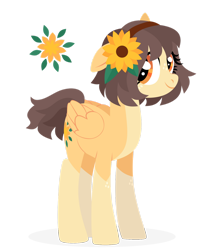 Size: 1280x1565 | Tagged: safe, artist:kabuvee, derpibooru import, oc, pegasus, female, flower, flower in hair, mare, simple background, solo, transparent background