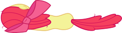 Size: 2906x805 | Tagged: safe, artist:emkay-mlp, derpibooru import, apple bloom, earth pony, back, dishevelled, female, filly, simple background, solo, transparent background, vector