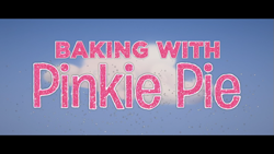 Size: 853x480 | Tagged: safe, derpibooru import, pinkie pie, my little pony: the movie, baking, blue background, cloud, glitter, no pony, official, simple background, sky