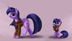 Size: 4000x2250 | Tagged: safe, artist:flusanix, derpibooru import, twilight sparkle, unicorn twilight, pony, unicorn, clothes, cute, female, hoodie, mare, smiling, solo, twiabetes