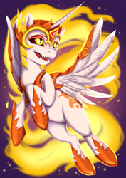 Size: 6300x8910 | Tagged: safe, artist:ottava, derpibooru import, daybreaker, alicorn, eyes open, female, horn, jewelry, mare, necklace, solo, wings