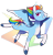 Size: 1846x1905 | Tagged: safe, artist:catbun-yt, derpibooru import, rainbow dash, pegasus, pony, alternate hairstyle, coat markings, colored hooves, colored wings, cute, dashabetes, female, grin, mare, multicolored wings, redesign, simple background, smiling, socks (coat marking), solo, spread wings, tail feathers, transparent background, wings