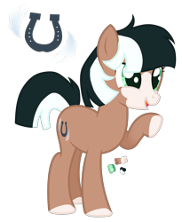 Size: 3500x4264 | Tagged: safe, artist:magicuniclaws, derpibooru import, oc, earth pony, pony, female, mare, offspring, parent:coco pommel, parent:trouble shoes, simple background, solo, transparent background