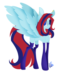 Size: 3000x3000 | Tagged: safe, artist:donnie-moon, derpibooru import, oc, oc only, oc:ren, pegasus, pony, coat markings, female, mare, pegasus oc, signature, simple background, socks (coat marking), solo, white background, wings