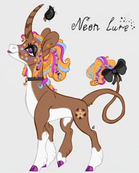 Size: 869x1080 | Tagged: safe, artist:skior, derpibooru import, oc, oc:neon lure, pony, unicorn, female, mare, solo