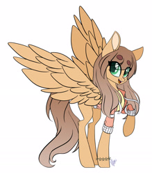 Size: 2292x2616 | Tagged: safe, artist:donnie-moon, derpibooru import, oc, oc only, pegasus, pony, eyelashes, female, mare, pegasus oc, raised hoof, raised leg, simple background, smiling, solo, white background