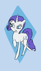 Size: 1226x2116 | Tagged: safe, artist:solid shrimp, derpibooru import, rarity, unicorn, colored, female, flat colors, mare, simple background, solo