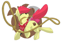 Size: 1980x1440 | Tagged: safe, artist:itstaylor-made, derpibooru import, apple bloom, earth pony, alternate cutie mark, female, lasso, mare, neckerchief, older, older apple bloom, rope