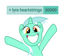 Size: 1496x1352 | Tagged: safe, derpibooru import, lyra heartstrings, unicorn, 30000, cute, derpibooru, happy, lyrabetes, meta, milestone, tags