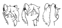 Size: 4000x1836 | Tagged: safe, artist:gnashie, derpibooru import, oc, oc only, oc:sky rider, pegasus, alternate hairstyle, ear piercing, earring, jewelry, pegasus oc, piercing, redesign, reference sheet, sketch