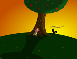 Size: 4000x3091 | Tagged: safe, artist:dtcx97, derpibooru import, apple bloom, twilight sparkle, earth pony, unicorn, apple, apple tree, female, filly, mare, sleeping, tree