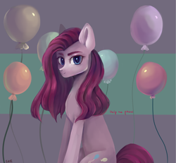 Size: 2601x2400 | Tagged: safe, artist:ske, derpibooru import, pinkie pie, earth pony, pony, balloon, redraw