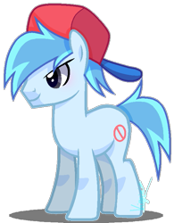 Size: 585x751 | Tagged: safe, artist:amicasecretuwu, derpibooru import, pony, backwards ballcap, baseball cap, cap, friday night funkin', hat, ponified, simple background, solo, transparent background