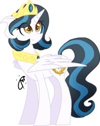 Size: 400x504 | Tagged: safe, artist:gallantserver, derpibooru import, oc, oc:sunny, alicorn, pony, female, mare, offspring, parent:good king sombra, parent:king sombra, parent:princess celestia, parents:celestibra, simple background, solo, transparent background