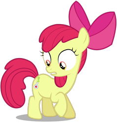 Size: 2000x2100 | Tagged: safe, artist:hanifanims, derpibooru import, apple bloom, earth pony, pony, bloom and gloom, female, filly, simple background, solo, transparent background, vector