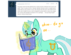 Size: 900x700 | Tagged: safe, artist:azure-doodle, derpibooru import, lyra heartstrings, pony, unicorn, book, glasses, levitation, magic, reading, sexually confused lyra, solo, telekinesis