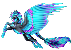 Size: 4961x3508 | Tagged: safe, artist:oneiria-fylakas, derpibooru import, oc, oc:astrum, pegasus, colored wings, multicolored wings, rainbow power, simple background, solo, transparent background, wings