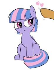 Size: 1897x2589 | Tagged: safe, artist:plot, wind sprint, pegasus, female, filly, floating heart, freckles, heart, offscreen character, simple background, sitting, transparent background, unamused