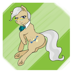 Size: 900x900 | Tagged: safe, artist:sewlde, derpibooru import, mayor mare, earth pony, pony, butt, looking at you, plot, solo, underhoof